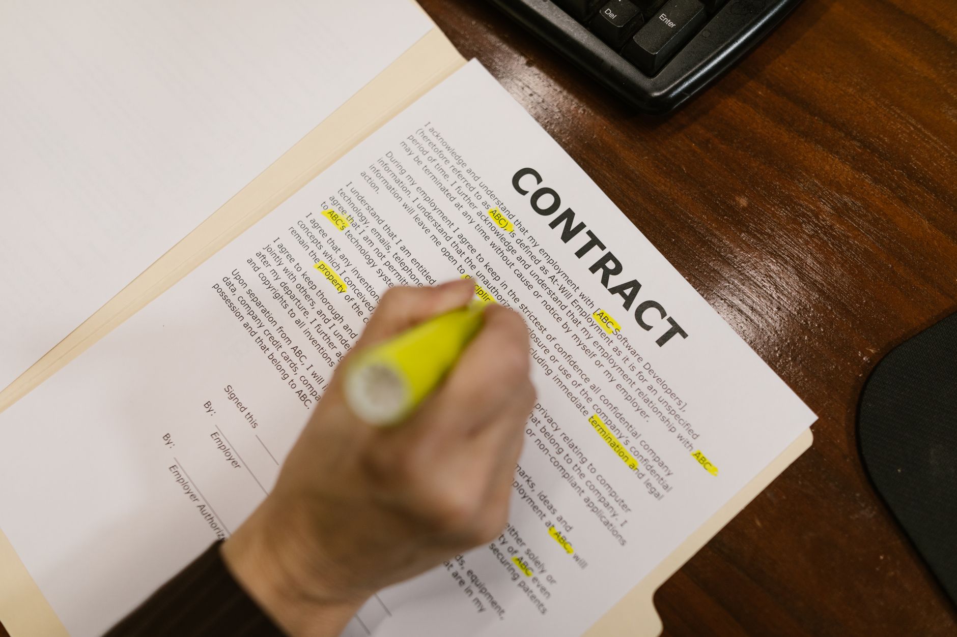 Regulatory paperwork analysis table